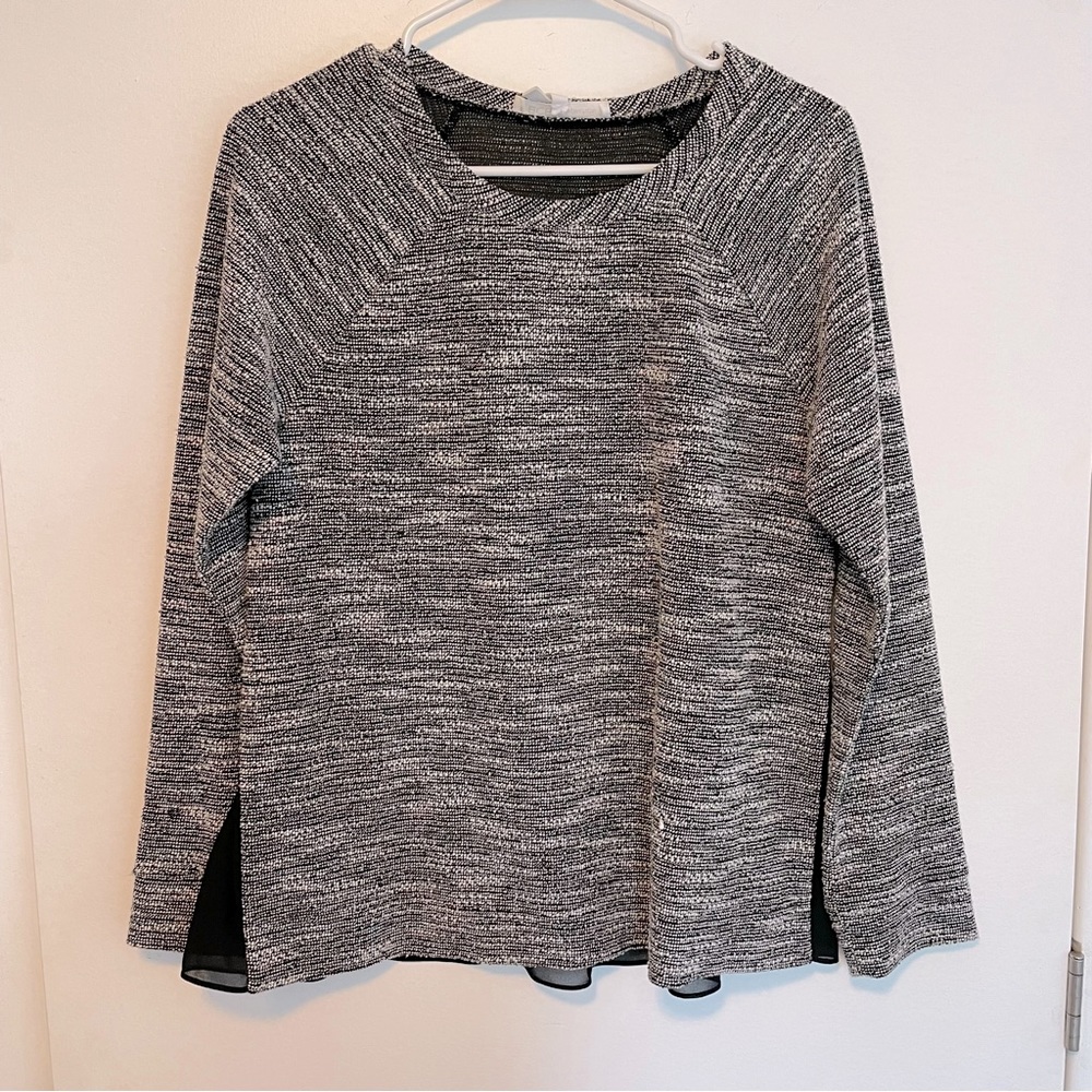BCBGeneration Black and White Long Sleeve Top Size S